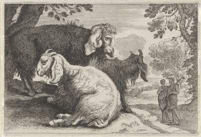الأنجورا الأغنام المناظر الطبيعية مع الحيوانات (السلسلة أ) (عنوان السلسلة) بواسطة مجهول