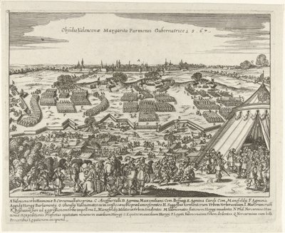 بيلج فان فالنسيان ، 1567 حصار فالنسينا مارجريتا بارميسي جوبرناتريس 15.67 (العنوان على الكائن) بواسطة يوهان فيلهلم باور
