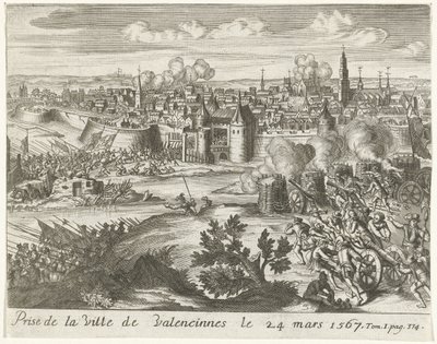 بيلج فان فالنسيان ، 1567 الاستيلاء على مدينة فالنسيان في 24 مارس 1567 (العنوان على الجسم) بواسطة لامبيرخت كوزيه (ربما)