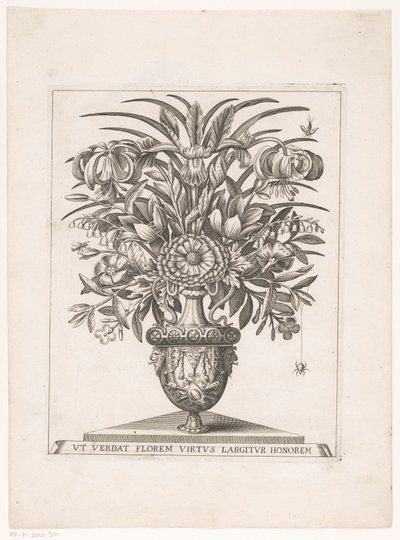 التقى Bloemen in vaas leeuwenkoppen (العنوان على الكائن) بواسطة جاكوبوس كيمبينر