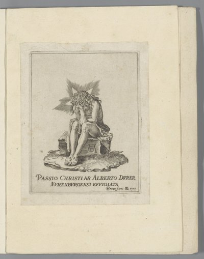 المسيح على الحجر البارد العاطفة الصغيرة (عنوان المسلسل) Passio Christi Ab Alberto Durer Nurenburgensi Effigiata (عنوان السلسلة على الكائن) بواسطة مجهول