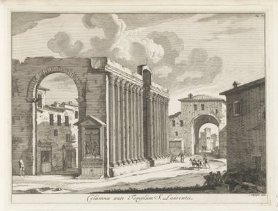 رواق سان لورينزو وروما أعمدة معبد S. Laurentii (العنوان على الكائن) مجلات اللوحات الايطالية (عنوان السلسلة) بواسطة مجهول
