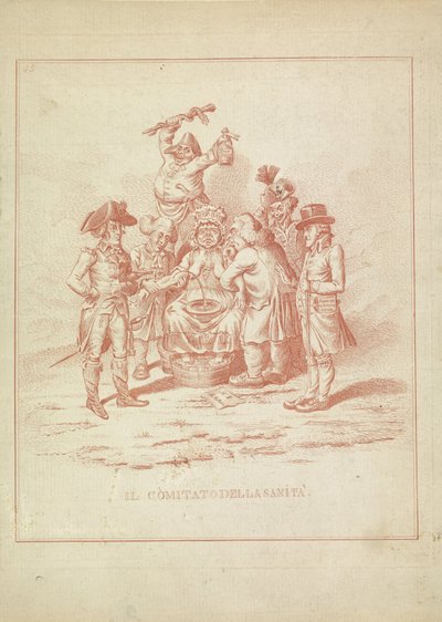لجنة الصحة ، 1795 Il Comitato della Sanita (العنوان على الكائن) Hollandia Regenerata (نسخة إيطالية) (عنوان السلسلة) بواسطة جيمس جيلراي (ربما)