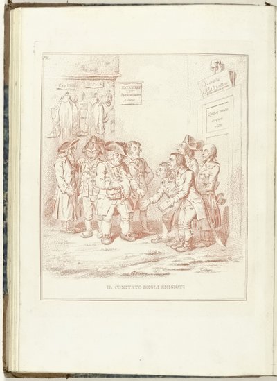 لجنة Uitgewekenen ، 1795 لجنة المغتربين (العنوان على الكائن) Hollandia Regenerata (Italiaanse kopie) (عنوان المسلسل) تجديد هولندا: مرآة لجميع الشعوب المجددة (عنوان السلسلة على الكائن) بواسطة جيمس جيلراي (ربما)
