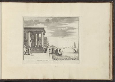 سيدات النبلاء ينتظرن جندول في البندقية Comment les Femmes Nobles entrent dans les Gondoles à Venise (العنوان على الكائن) القصور والمعالم الأثرية في البندقية وليفورنو ونابولي وروما (عنوان السلسلة) بواسطة ملكيور كوزيل (الأول) (ربما)