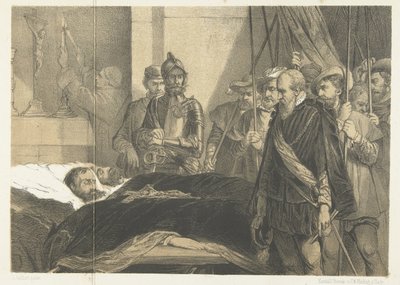 دفع آخر الاحترام لجثث إغموند وهورن ، 1568 آخر تكريم تم دفعه لجثث Counts of Egmond و Hoorne (العنوان على الكائن) بواسطة الملكية الهولندية Steendrukkerij van CW Mieling