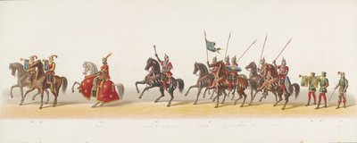 موكب دلفت عام 1873 (اللوحة الثالثة) موكب بالملابس أقامه أعضاء Delftsche Studentencorps في 8 يوليو 1873 ، يصور: دخول Karel van Egmond ، دوق Guelders ، كونت Zutphen ، إلى Arnhem في عام 1492 (سلسلة ti بواسطة تريسلينج وكومب.