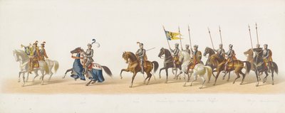 موكب دلفت عام 1873 (اللوحة الأولى) موكب بالملابس عقده أعضاء Delftsche Studentencorps في 8 يوليو 1873 ، يصور: دخول Karel van Egmond ، دوق Guelders ، كونت Zutphen ، إلى Arnhem في عام 1492 (سلسلة t بواسطة تريسلينج وكومب.