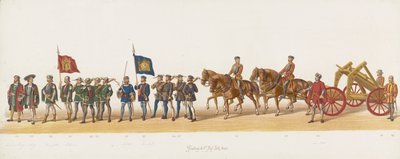 موكب دلفت عام 1873 (اللوحة التاسعة) موكب بالملابس عقده أعضاء فيلق طلاب دلفت في 8 يوليو 1873 ، يصور: دخول كاريل فان إيغموند ، دوق جيلدرز ، كونت زوتفن ، إلى أرنهيم في عام 1492 (سلسلة بواسطة تريسلينج وكومب.