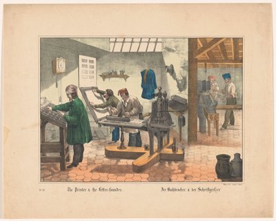 Drukkerij و lettergieterij الطابعة ومؤسس Lettter (العنوان على الكائن) بواسطة شركة جوزيف شولز