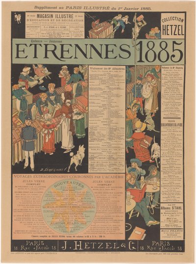 قائمة صندوق J. Hetzel & Cie في باريس Etrennes 1885 (العنوان على الكائن) بواسطة جي فيشباخ