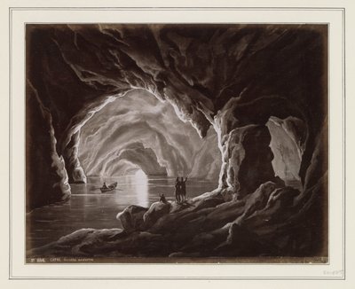 إعادة إنتاج الصور (على الأرجح) لرسم الكهف الأزرق في كابري كابري. Grotta azzurra (العنوان على الكائن) بواسطة مجهول