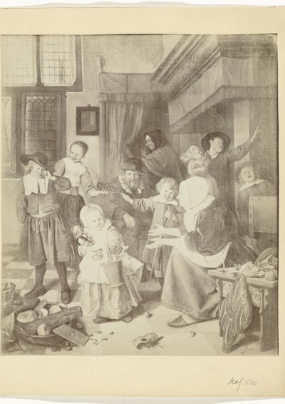 استنساخ الصور للوحة Sint-Nicolaasfeest بواسطة Jan Steen بواسطة ليون وليفي (منسوب إلى)