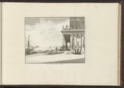 منظر لقصر كولينا في البندقية Vue du Palais Collina à Venise (العنوان على الكائن) القصور والمعالم الأثرية في البندقية وليفورنو ونابولي وروما (عنوان السلسلة) بواسطة ملكيور كوزيل (الأول) (ربما)