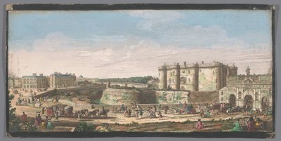 منظر للباستيل وبوابة سانت أنطوان في باريس منظر لباستيل دي باريس ، من Porte St. Antoine، et d