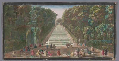 منظر لشلالات حديقة Château de Marly Vue de la cascade de Marli (العنوان على الكائن) بواسطة جاك ريغو (ربما)