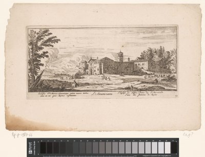 Gezicht op een kerk، te Rome L