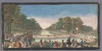 منظر للقناة الكبرى في حديقة Palais de Fontainebleau Veüe du Canal، de Fontainebleau (العنوان على الكائن) بواسطة مجهول
