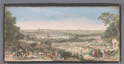 Gezicht op het Royal House of Saint-Louis te Saint-Cyr منظر للمناظر الطبيعية والبيت الملكي في سانت سير (العنوان على الكائن) بواسطة Lodewijk XV (ملك فرانكريك)