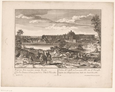 منظر لقصر فرساي وجزء من المدينة Prospectus Arcis et partem civitatis Versailles / منظر للقلعة وجزء واحد من مدينة فرساي / منظر للقلعة وجزء واحد من مدينة فرساي / منظر للقلعة و بواسطة كايزرليخوف