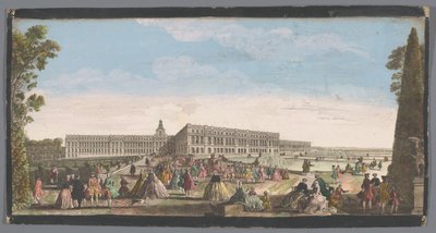 منظر لقصر فرساي من الحديقة Vue du Chateau de Versailles (العنوان على الكائن) بواسطة جاك ريغو (ربما)