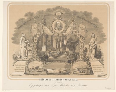 تنصيب ويليام الثالث ملكًا لهولندا يوم الفرح الهولندي الفضي. (12 مايو 1874.) (العنوان على الكائن) بواسطة إسحاق دكوستا