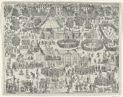 معرض في ساحة في لاهاي ، 1845 معرض Eutopian (العنوان على الكائن) بواسطة vd فين