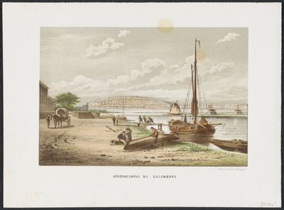 جسر سكة حديد Kuilenburg بالقرب من Culemborg ، 1868 جسر للسكك الحديدية في Culemborg (العنوان على الجسم) جسور السكك الحديدية الرئيسية في هولندا (عنوان السلسلة) بواسطة بروس وشركاه.