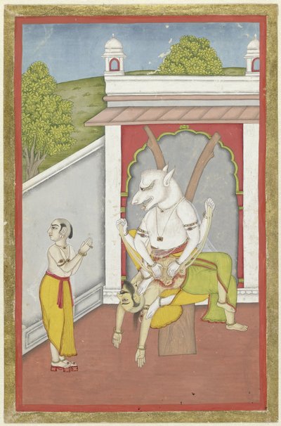 Narasimha (تجسد الرجل والأسد لفيشنو) بواسطة مجهول