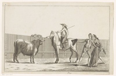 يصوب بيكادور رمحه على ثور Coleccion de las Principales suertes de una corrida de toros (عنوان السلسلة على الكائن) مجموعة من أهم المناورات في مصارعة الثيران (عنوان المسلسل) بواسطة أنطونيو كارنيسيرو