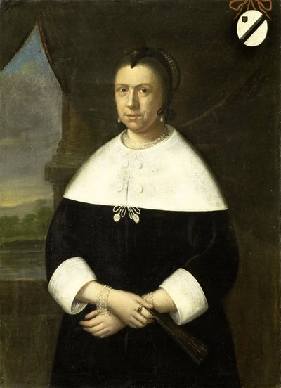 صورة ماريا كويفيليريوس (1629-64) ، الزوجة الأولى ليان فان ريبيك ، أو زوجته الثانية ماريا سكيبيو (سي 1630-1695) بواسطة مجهول