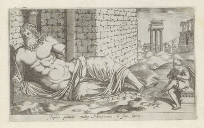 سكلبتور فان مارفوريو كوكب المشتري باناريوس المعروف باسم Marphorius في سوق الماشية (العنوان على الكائن) المنحوتات العتيقة في روما (عنوان السلسلة) أيقونات التماثيل القديمة لمدينة روما والتي تظهر في الأماكن العامة (عنوان السلسلة) بواسطة مجهول