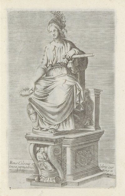 سكلبتور فان روما مستعمر روماني شهير تم القبض عليه داسيا في روما في حدائق Caerius (العنوان على الكائن) المنحوتات العتيقة في روما (عنوان السلسلة) أيقونات التماثيل القديمة لمدينة روما والتي تظهر في الأماكن العامة (عنوان السلسلة) بواسطة مجهول