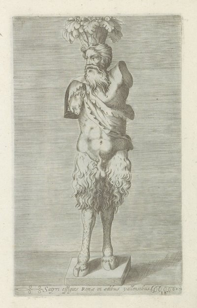 Sculptuur van een sater صور لسواتل روما في منازل فالنس (العنوان على الكائن) المنحوتات العتيقة في روما (عنوان السلسلة) أيقونات التماثيل القديمة لمدينة روما والتي تظهر في الأماكن العامة (عنوان السلسلة) بواسطة مجهول