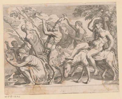 التقى Silenus ساتيرس في مينادن بواسطة جيوفاني باتيستا جاليستروزي