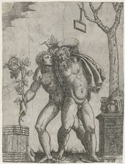Silenus مدعوم من قبل شاب صغير بواسطة ماركانتونيو رايموندي