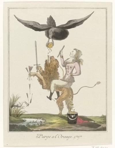 رسم كاريكاتوري عن الدفع الهولندي إلى بروسيا ، 1787 تطهير l
