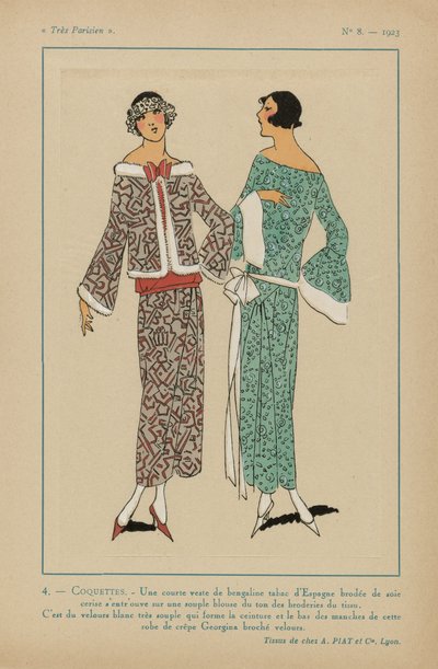 باريسي للغاية ، 1923 ، رقم 8: 4. - COQUETTES. / جاكيت قصير ... بواسطة مجهول