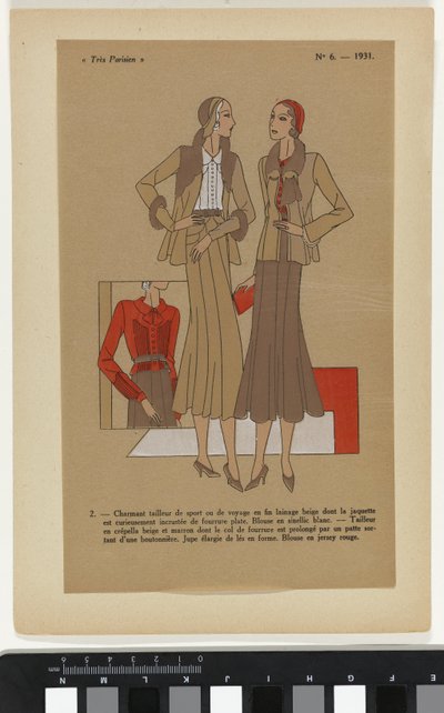 باريسي جدا. الموضة والأناقة والأناقة باريسي للغاية ، 1931 ، رقم 6: 2. - بدلة رياضية ساحرة ... بواسطة مجهول