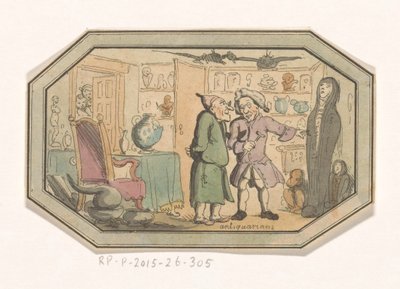 اثنان من الأثريين في الداخل Antiquarians (العنوان على الكائن) بواسطة مجهول
