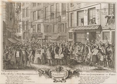 تجارة الرياح في شارع Quinquempoix ، 1720 الصورة المستقيمة لمفاوضة الرياح في مضيق Quinquempoix إلى Parys (العنوان على الكائن) The Great Table of Folly (عنوان السلسلة) بواسطة Duchange غاسبارد