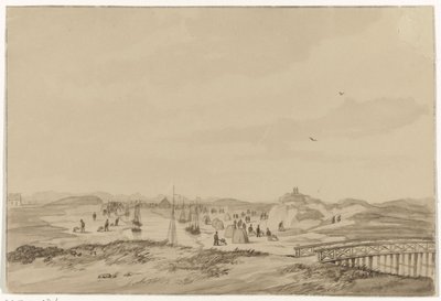 التنقيب عن الرمال في الكثبان الرملية بالقرب من لاهاي ، 1846 بواسطة مجهول