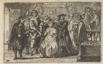 علاج المرض بالرقص ، 1673 La Maladie Guarie par la dance / المرض يُشفى بالرقص. 1673 (العنوان على الكائن) بواسطة مجهول (ربما)