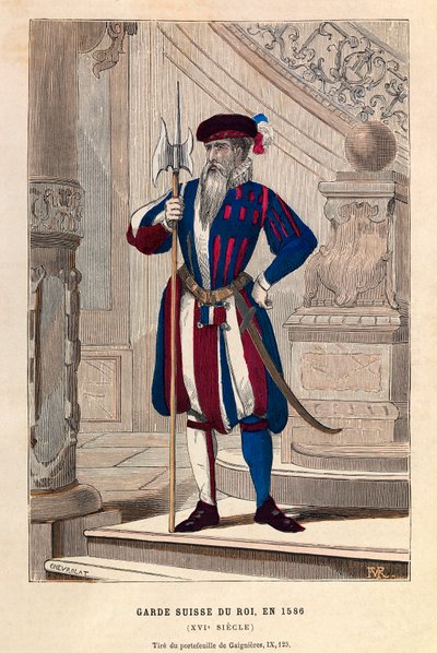 حارس سويسري للملك عام 1586 (هنري الثالث) - عضو في الحرس السويسري للملك بواسطة مجهول مجهول