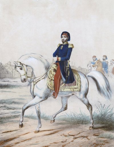 عبد المجيد إير - السلطان عبد المجيد الأول (1823-1861) - مجهول - 1853 - طباعة حجرية ملونة - 37x27،4 - مجموعة خاصة بواسطة مجهول مجهول