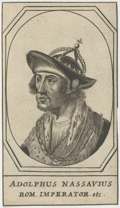 Adolphe de Nassau (1250-1298) - Adolf of Nassau ، ملك الرومان ، مجهول. النقش ، الحجم: 10،8x6،2 بواسطة مجهول مجهول