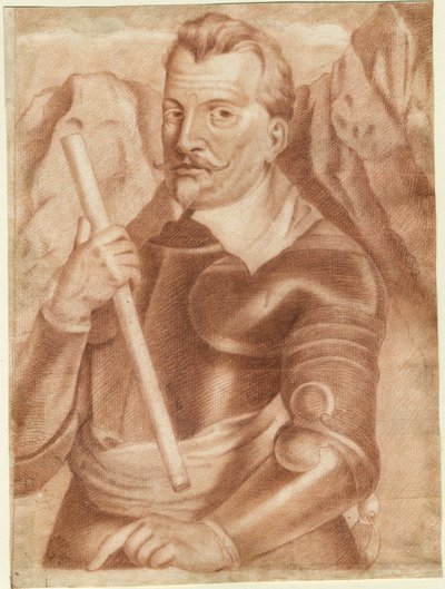 Albrecht von Wallenstein (ou Waldstein) (1583-1634) - Albrecht von Wallenstein (1583-1634) - Anonymous - 1630 - Sanguine on paper - 28،2x21 - Private Collection بواسطة مجهول مجهول