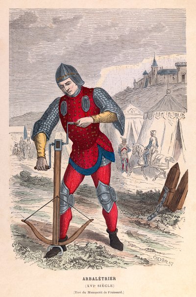 Arbaletrier في القرن السادس عشر في باريس - نقش - Crossbowman القرن السادس عشر في باريس - مجموعة خاصة بواسطة مجهول مجهول