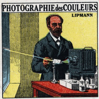 التصوير الفوتوغرافي الملون: العملية التي اخترعها غابرييل ليبمان (1845-1921) عام 1891. رسم مجهول من عام 1925. مجموعة خاصة. بواسطة مجهول مجهول