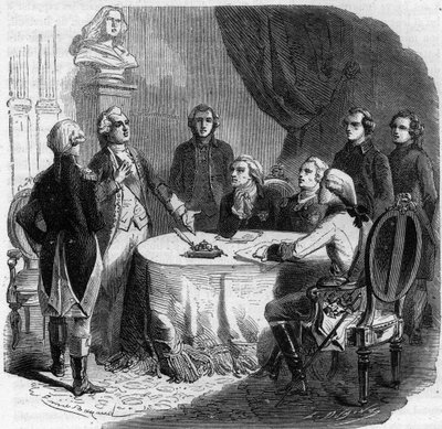 إعلان بيلنيتز - حرب التحالف الأول 1791 - 1797 - مؤتمر في بيلنيتز 25 - 27-8 - 1791 - الإمبراطور ليوبولد الثاني (1747-92) ، فريدريك وليام الثاني ملك بروسيا (1744-97) وفريدريك أوغسطس الأول 
